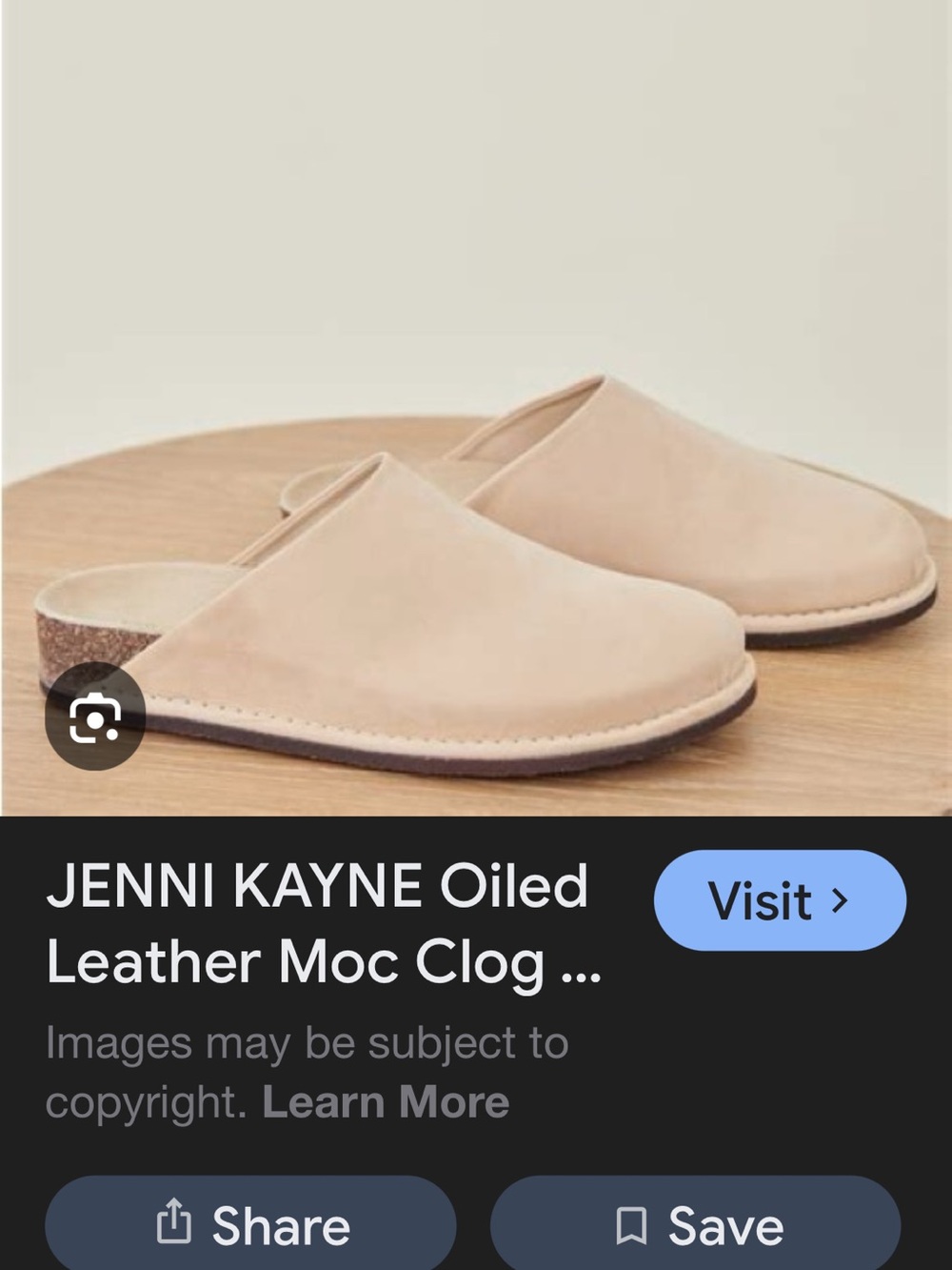 Jenni Kayne Sandstone Leather Slip-On Clogs